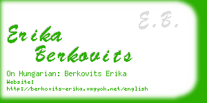 erika berkovits business card